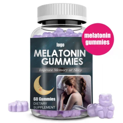 Private Label-Nahrungsergänzungsmittel, vegane Melatonin-Gummis von ausgezeichneter Qualität für Entspannung und Schlaf